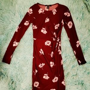 Forever 21 long sleeve flower dress